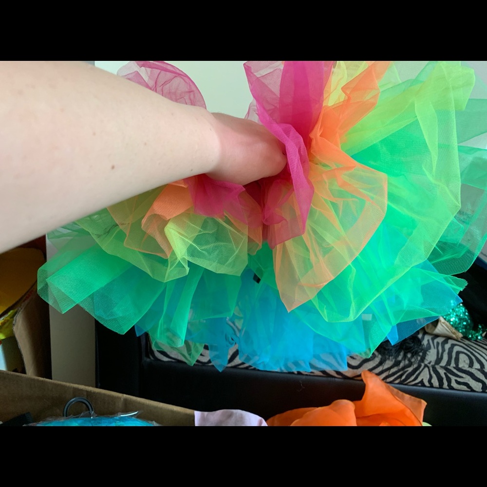 Rainbow organza tutu